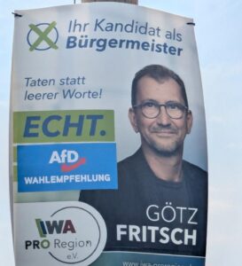 Wahlplakat Götz Fritsch